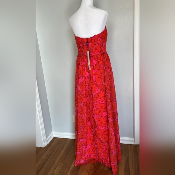 Badgley Mischka Dress Red New Luxury - Picture 11 of 15